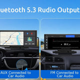 10.2” Wireless CarPlay/Android Auto with 4K + Dash Cam + Reverse Camera