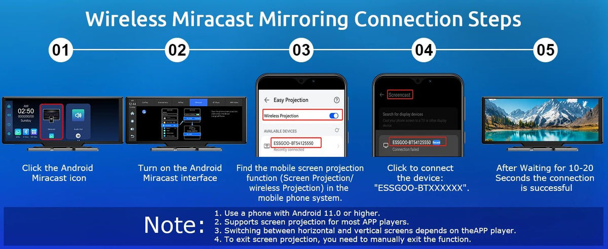 10.2” Wireless CarPlay/Android Auto with 4K + Dash Cam + Reverse Camera