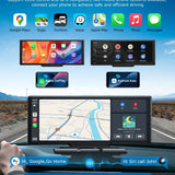 10.2” Wireless CarPlay/Android Auto with 4K + Dash Cam + Reverse Camera