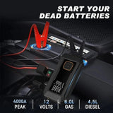 5-in-1 Portable Car Jump Starter & Air Compressor 1500A Peak / 150PSI