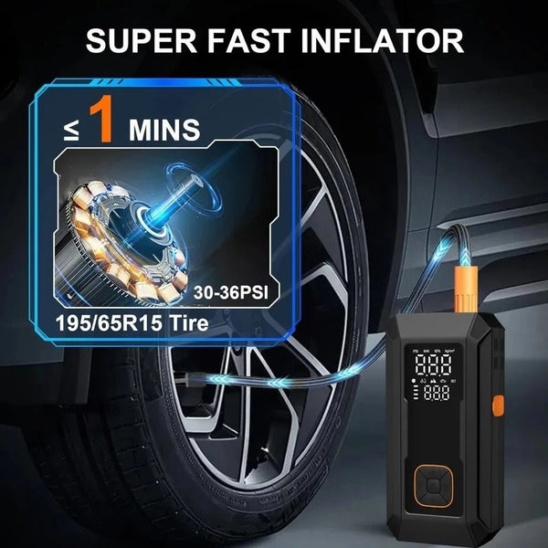 5-in-1 Portable Car Jump Starter & Air Compressor 1500A Peak / 150PSI