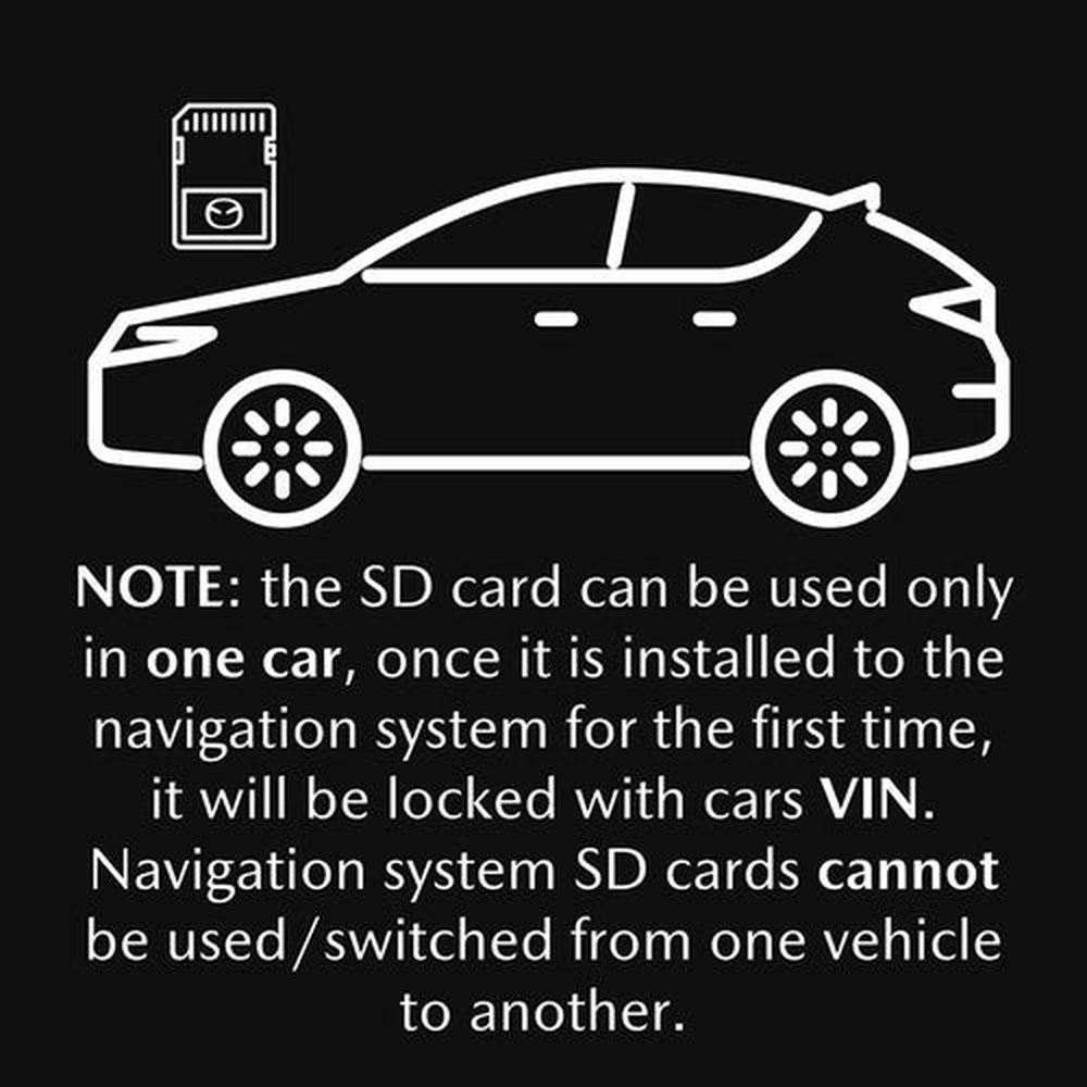 Mazda BHP166EZ1U Navigation SD Card